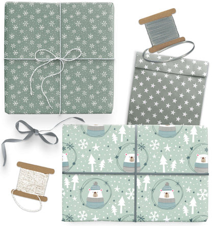 Geschenkpapier für Weihnachten "Eisbär"