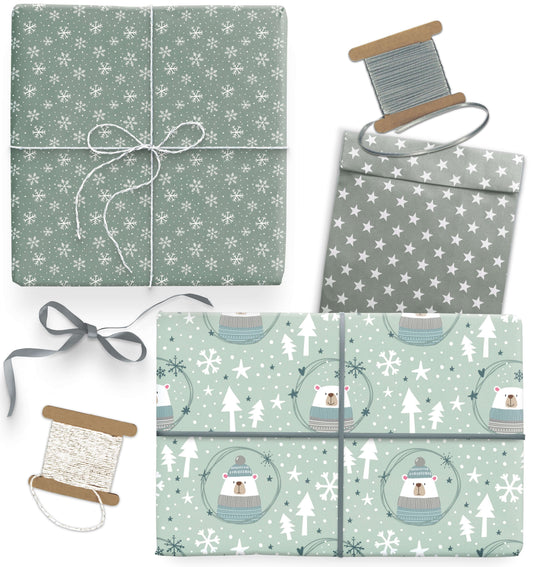 Geschenkpapier für Weihnachten "Eisbär"