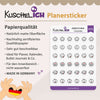 Qualitätsmerkmale Aufkleber Bulletjournal, Terminkalender, Planer