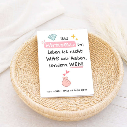 Klappkarte Lieblingsmensch Spruchkarte in Händen – Klappkarte DIN A6 – KuschelICH
