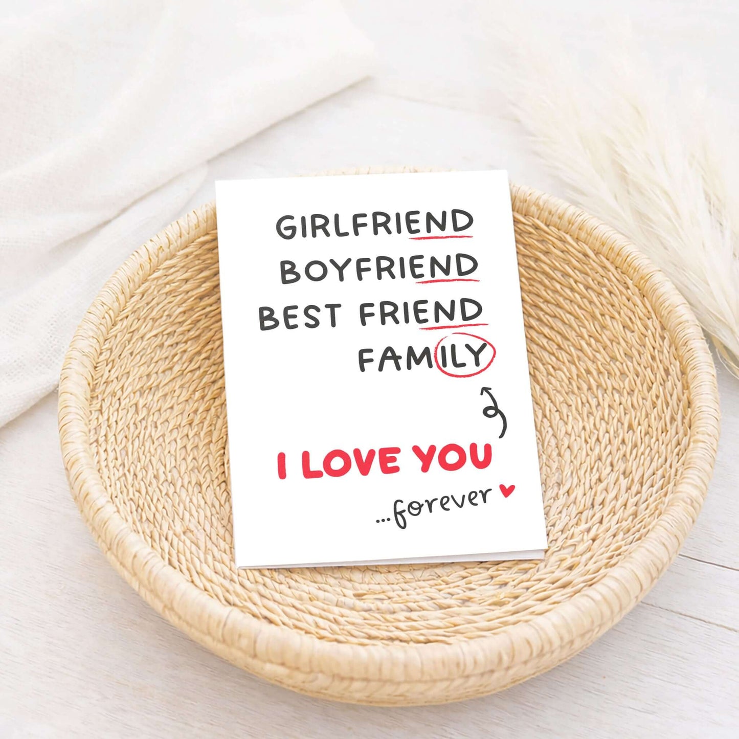 Klappkarte Liebeserklärung Lifestyle – Familie I Love You forever – KuschelICH