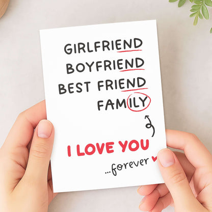 Postkarte Liebeserklärung Lifestyle – Familie I Love You forever – KuschelICH