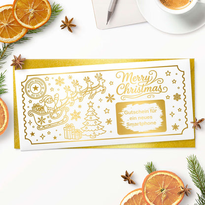 Rubbelkarte Weihnachten Nordpol-Express mit Wunschtext