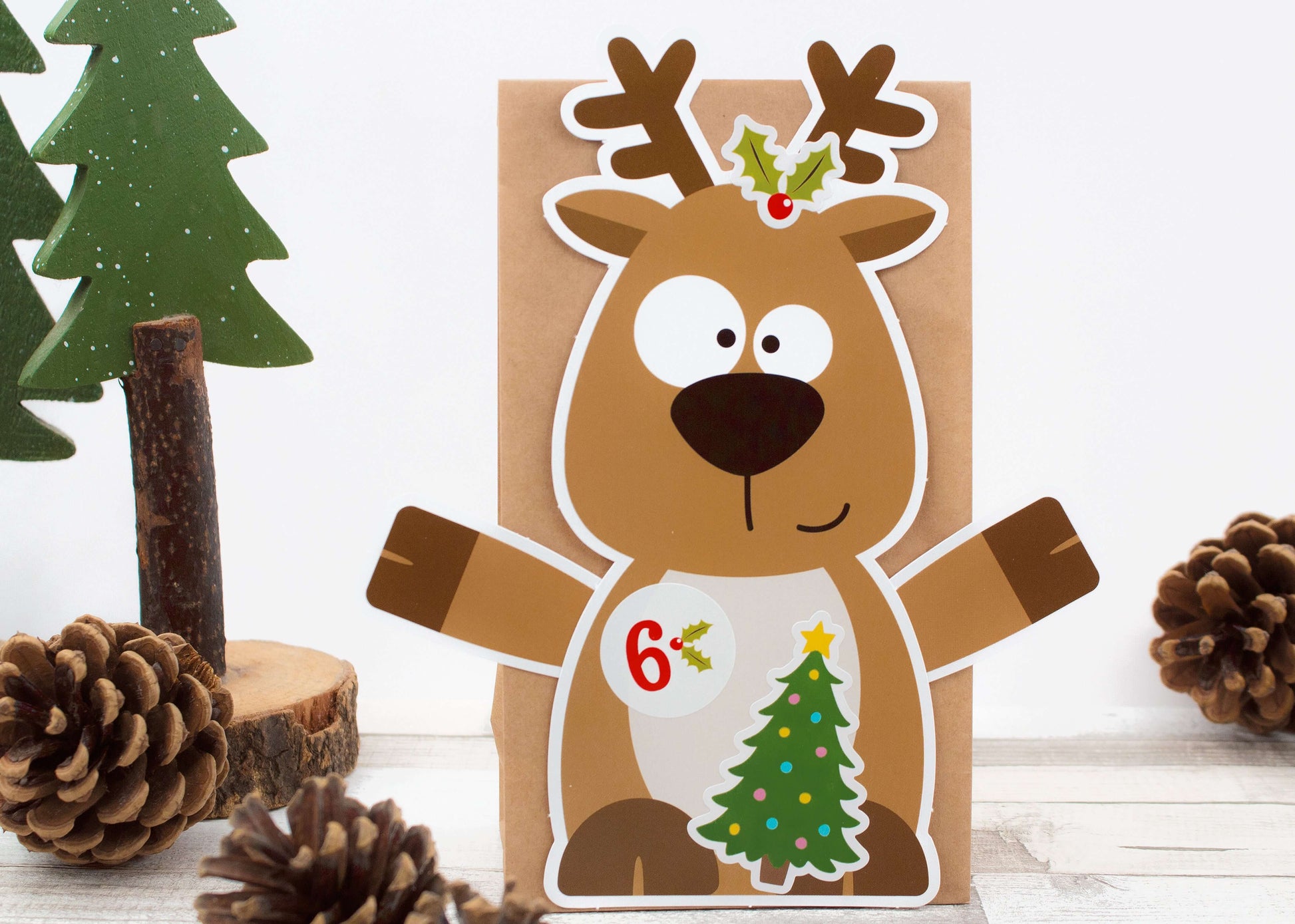 Adventskalender Rentier zum Befüllen Ansicht Motiv 1