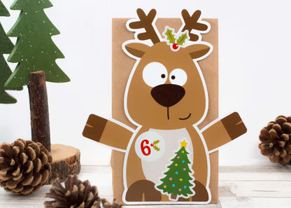 Adventskalender Rentier zum Befüllen Ansicht Motiv 1