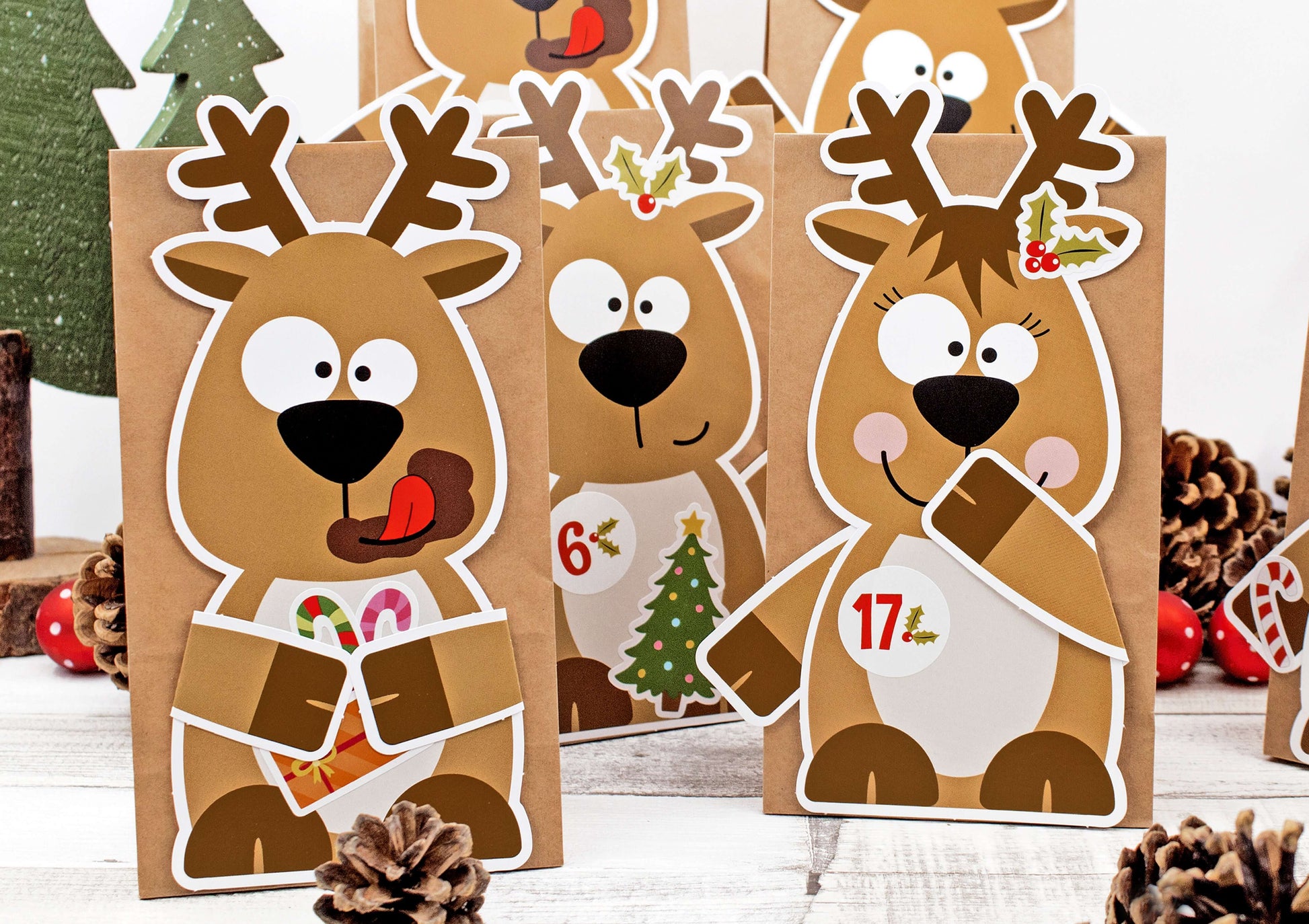 Adventskalender Elch zum Befüllen