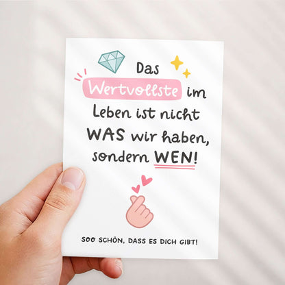 Klappkarte Direktversand Wunschtext persönlich wie handgeschrieben – Klappkarte DIN A6 – KuschelICH