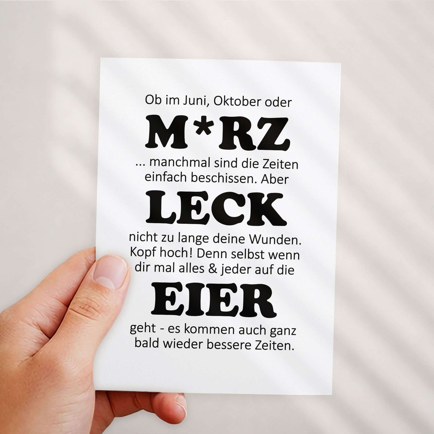 Grußkarte "M*RZ LECK EIER" – Klappkarte A6 mit Umschlag
