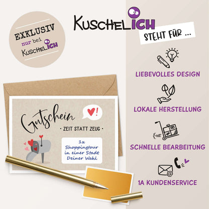 Rubbelgutschein Mailbox mit Umschlag und liebevollem Design für besondere Geschenke