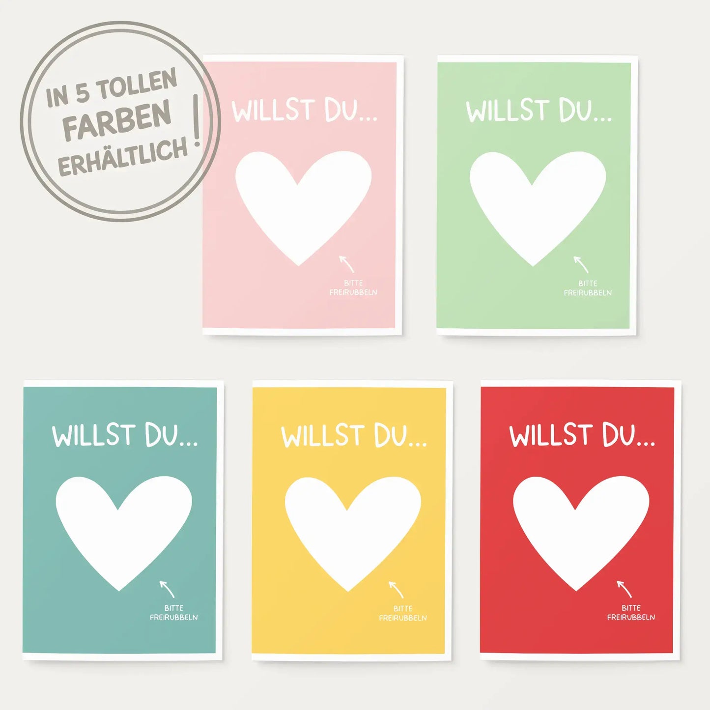 Rubbelkarte "Willst Du..." personalisierbar