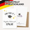 Abschlusskarte personalisiert - Made in Germany