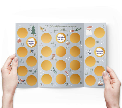 Rubbel Adventskalender selber machen Anwendungsbeispiel