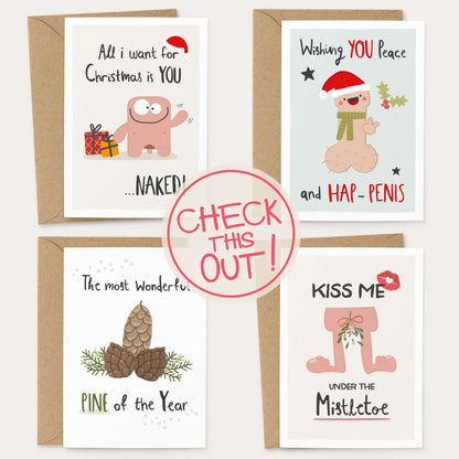 Weihnachtskarte "All I want for Christmas" witzige Karten