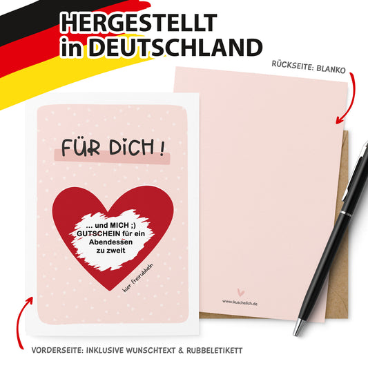 Rubbelgutschein Für Dich personalisierbar 