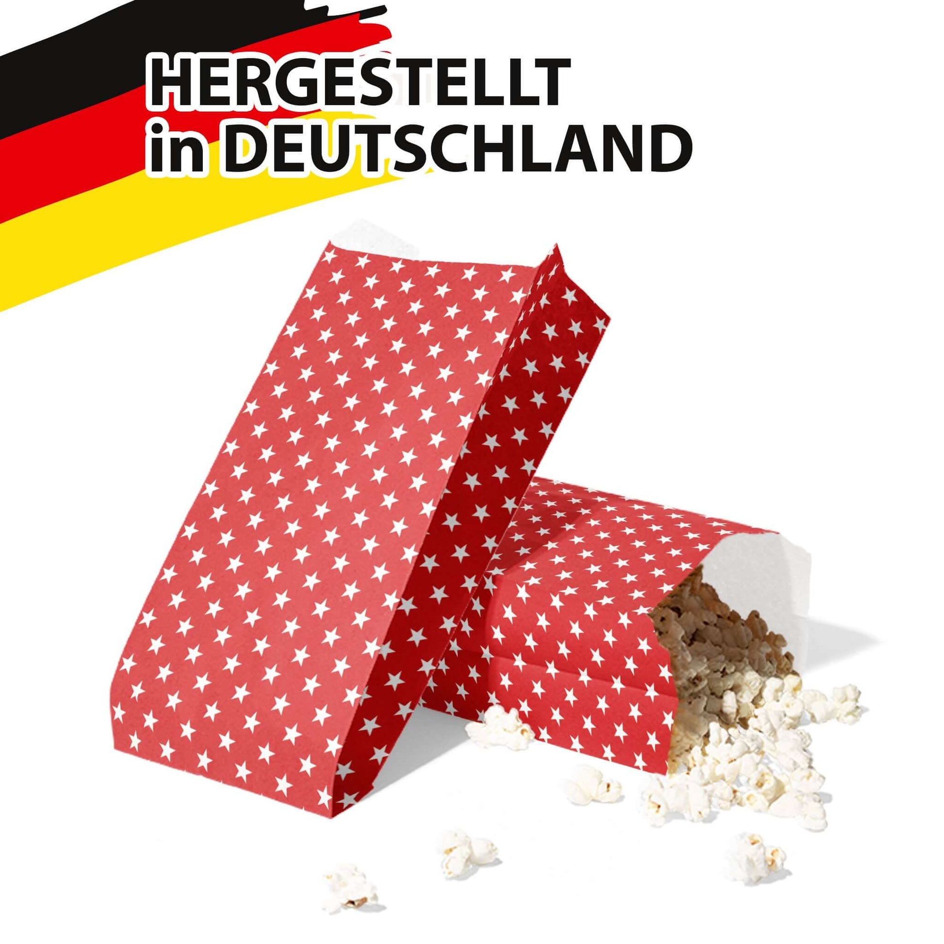 Süßigkeitentüte rot mit Sternen Made in Germany