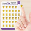 Größendarstellung Mini-Aufkleber gelbe Tonne