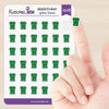 Größendarstellung Mini-Aufkleber grüne Tonne