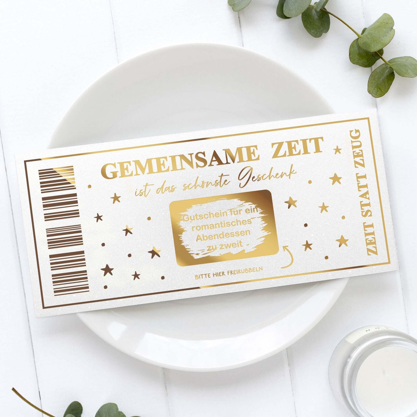 Personalisierbare Rubbelkarte „Gemeinsame Zeit“ mit Folierung