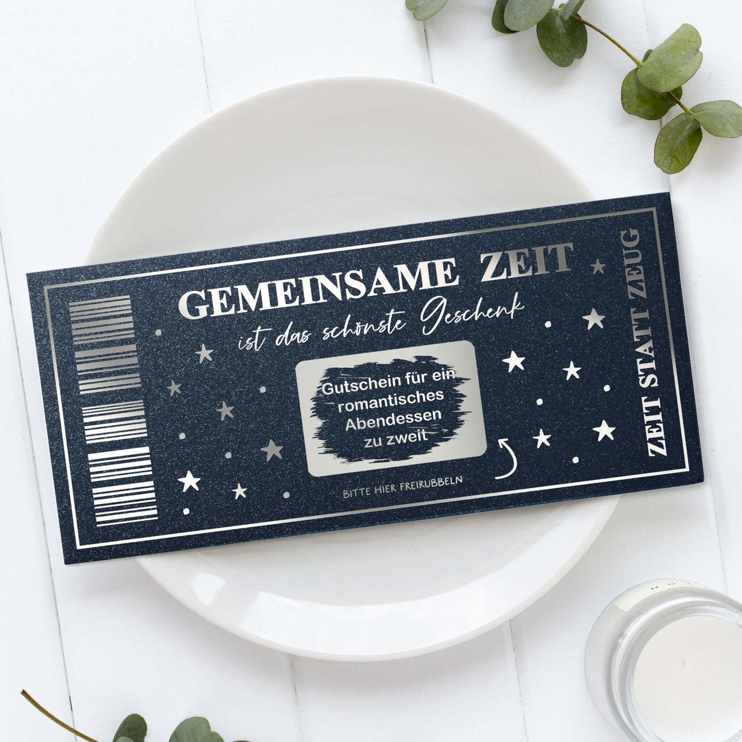 Personalisierbare Rubbelkarte „Gemeinsame Zeit“ mit Folierung