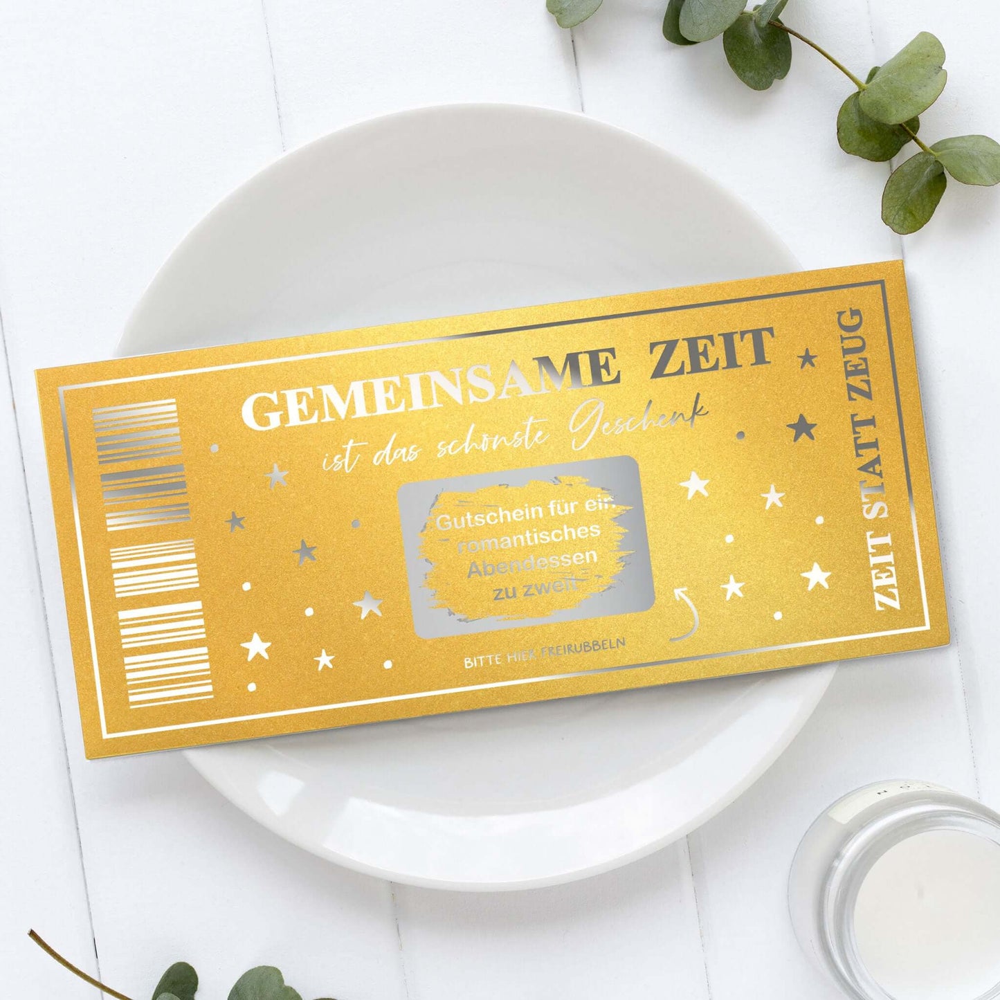 Personalisierbare Rubbelkarte „Gemeinsame Zeit“ mit Folierung