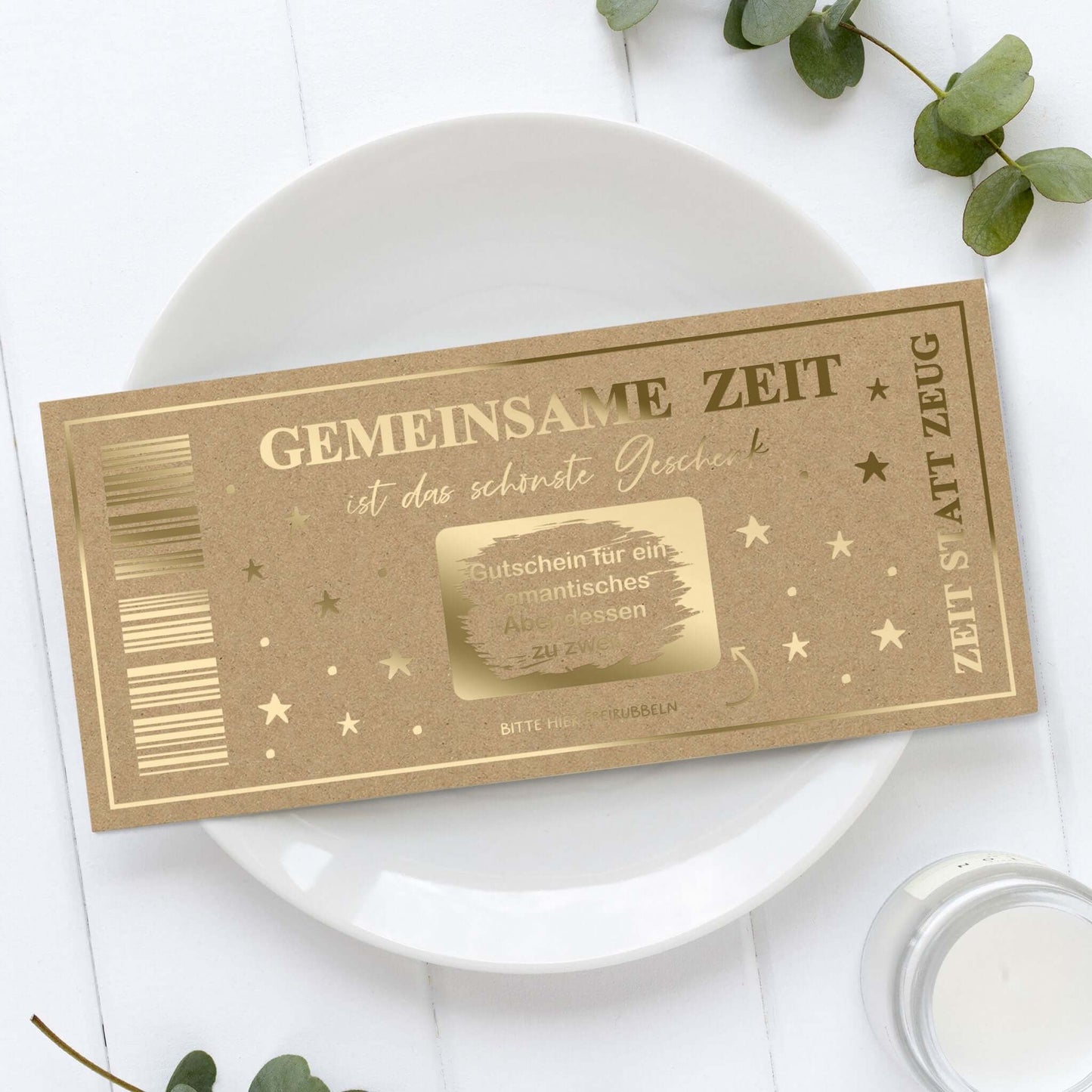 Personalisierbare Rubbelkarte „Gemeinsame Zeit“ mit Folierung
