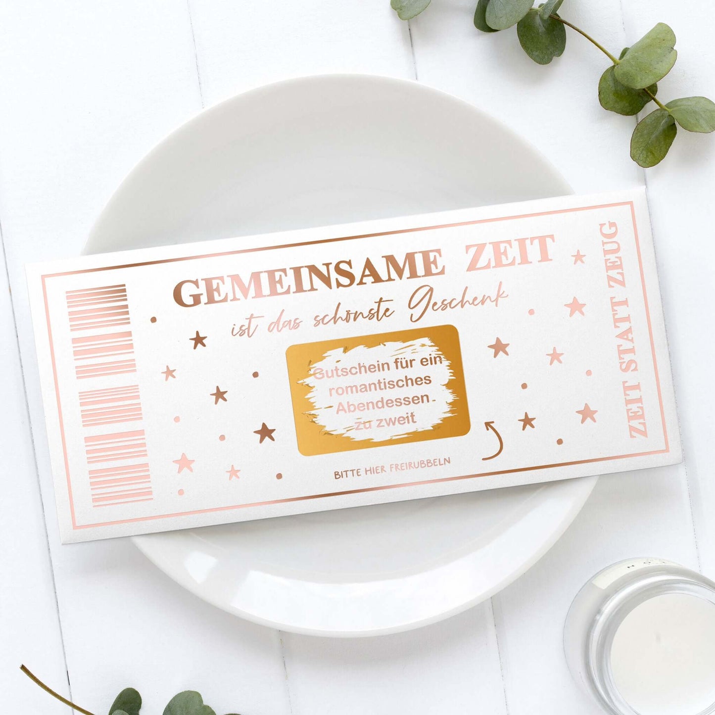 Personalisierbare Rubbelkarte „Gemeinsame Zeit“ mit Folierung