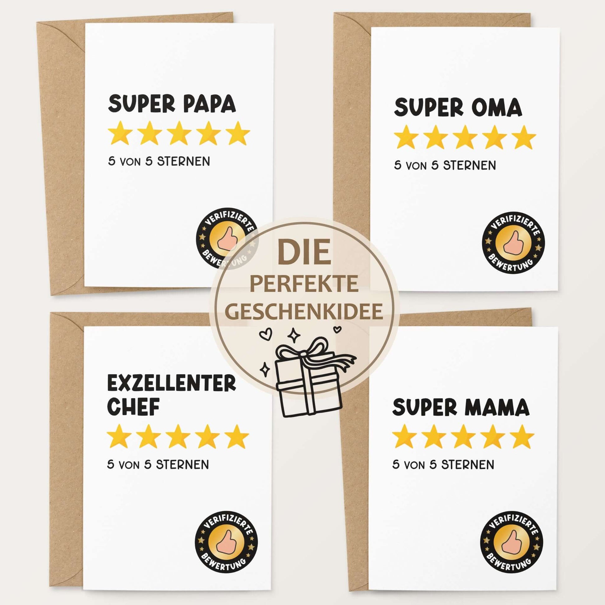 Karte 5-Sterne-Bewertung Varianten