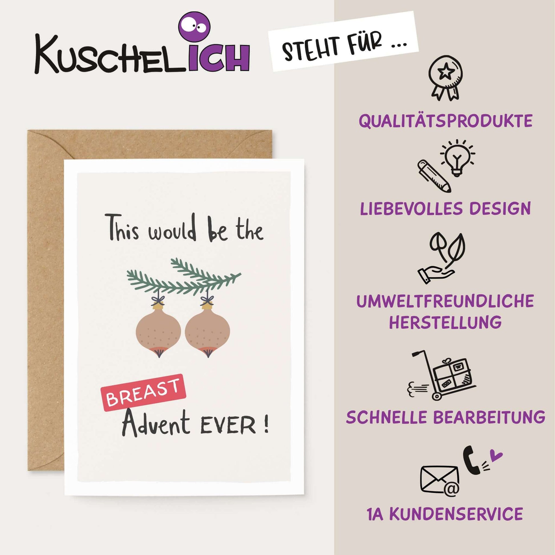 Karte "Breast Advent" Qualitätsmerkmale