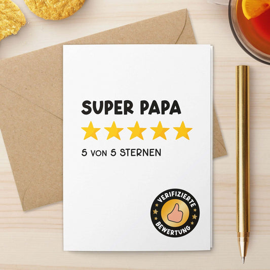 Karte bester Papa Vorderseite