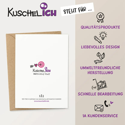 Klappkarte "Du bist mein Volltreffer" Rueckseite