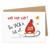 Lustige Weihnachtskarte "Sack full of Joy" - Ansicht Motiv