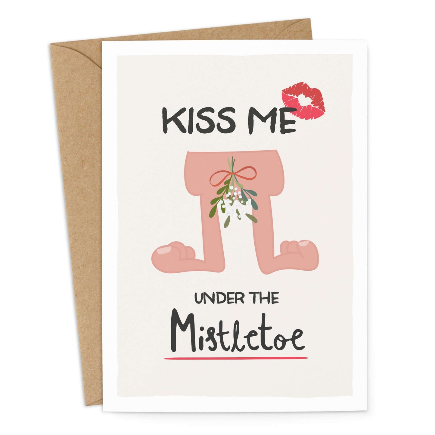 Lustige Grußkarte "Under the Mistletoe"