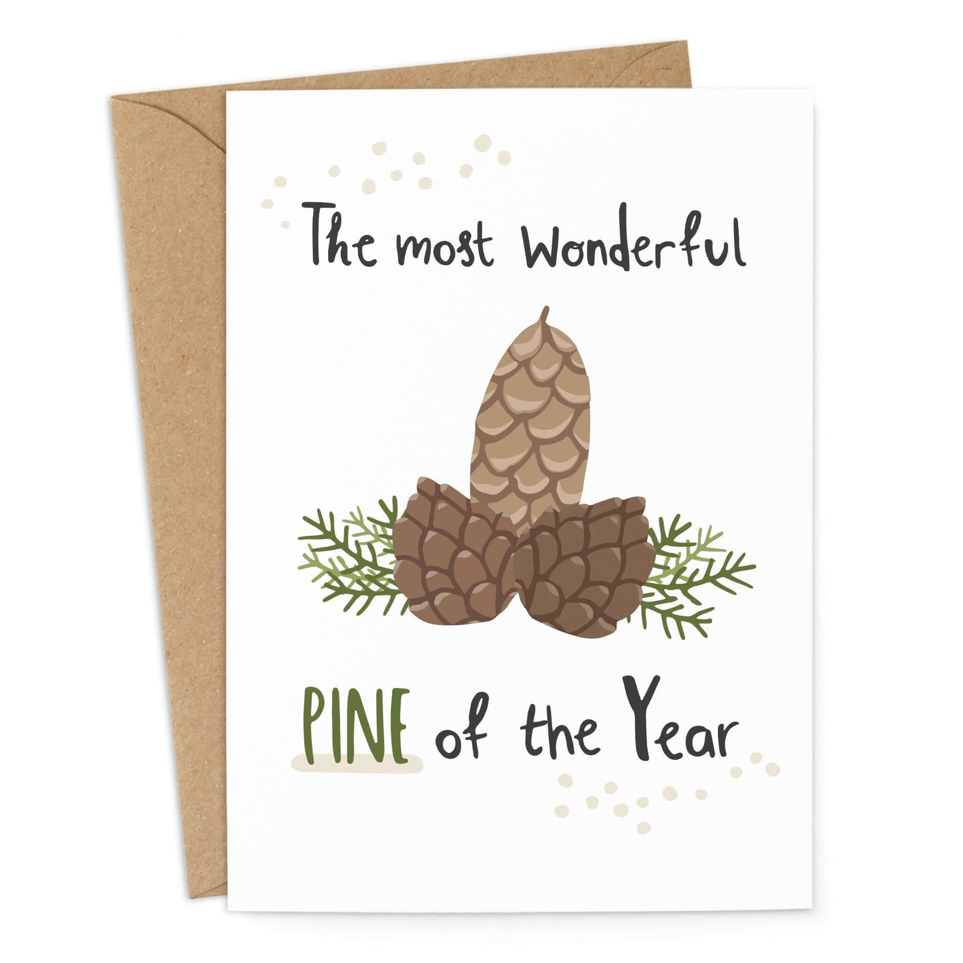 Lustige Weihnachtskarte "Pine of the Year"