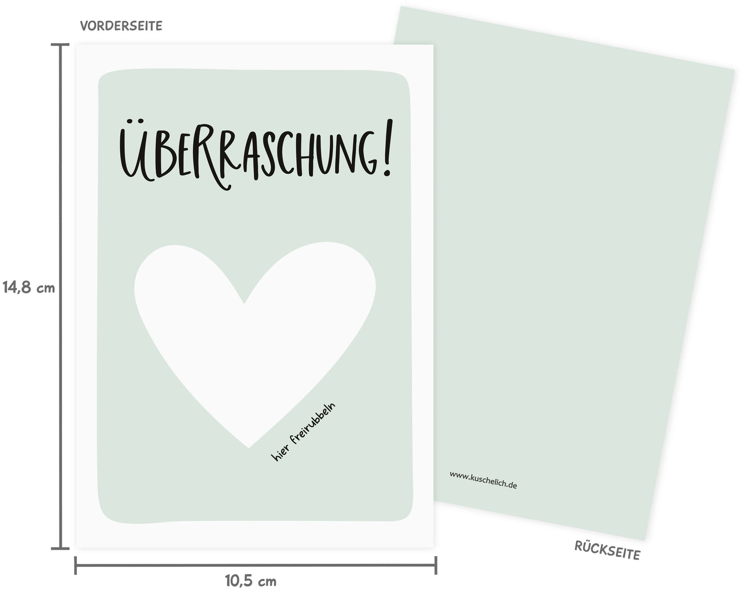 Rubbelkarte Überraschung personalisierbar DIN A6