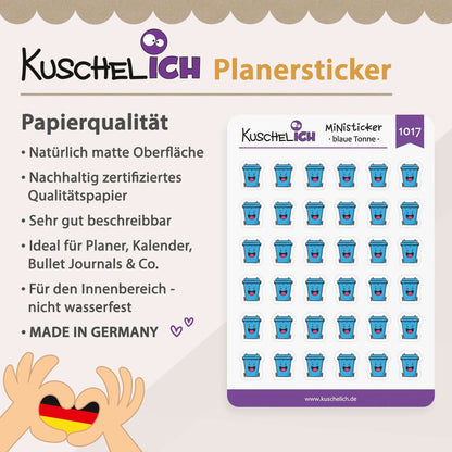 Qualitätsmerkmale Kalender Aufkleber Altpapier Erinnerung Mülltermine