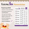 Qualitätsmerkmale Aufkleber Bulletjournal, Terminkalender, Planer