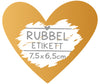 Rubbelkarte Glückslos personalisierbar mit goldenem Herz