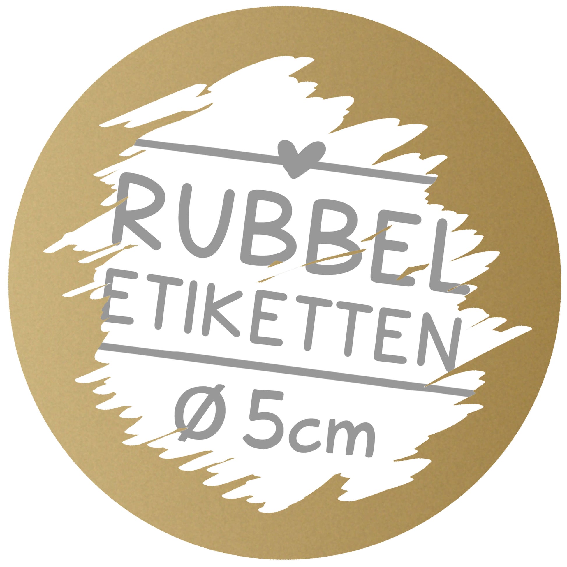 Ansicht Rubbeletiketten zum Aufkleben Antik-Gold rund 5 cm Durchmesser