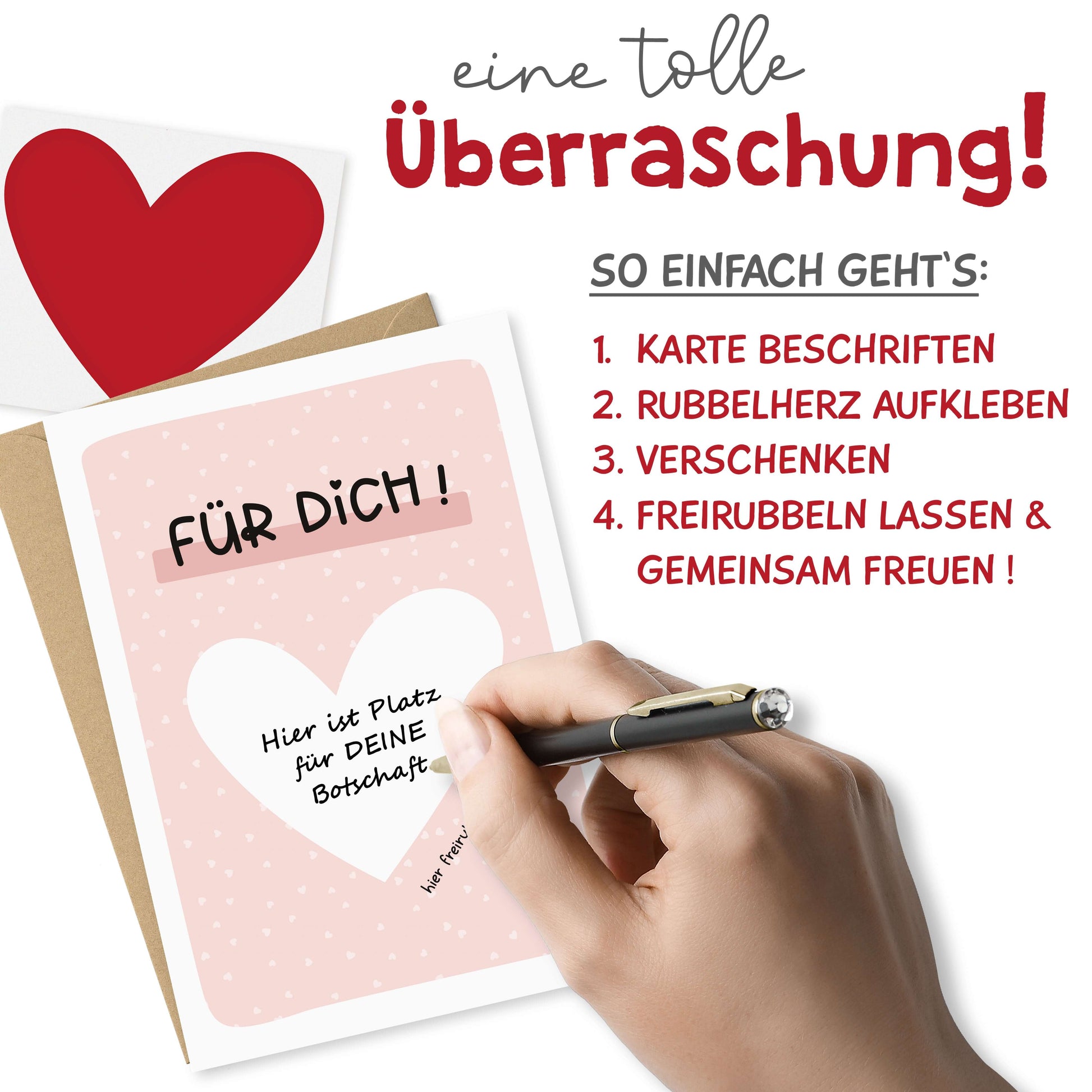 Rubbelkarte "Für Dich!" Anwendung