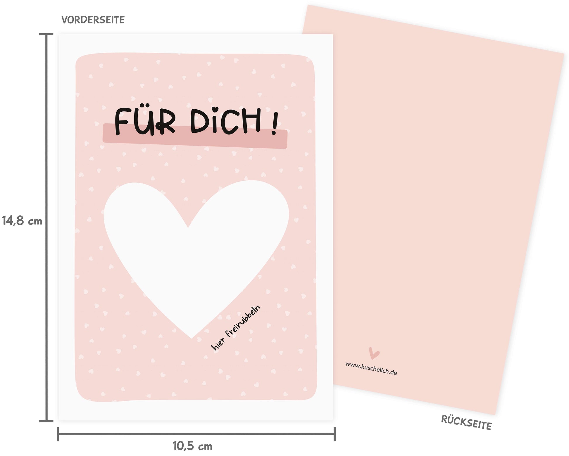 Rubbelkarte "Für Dich!" Maße
