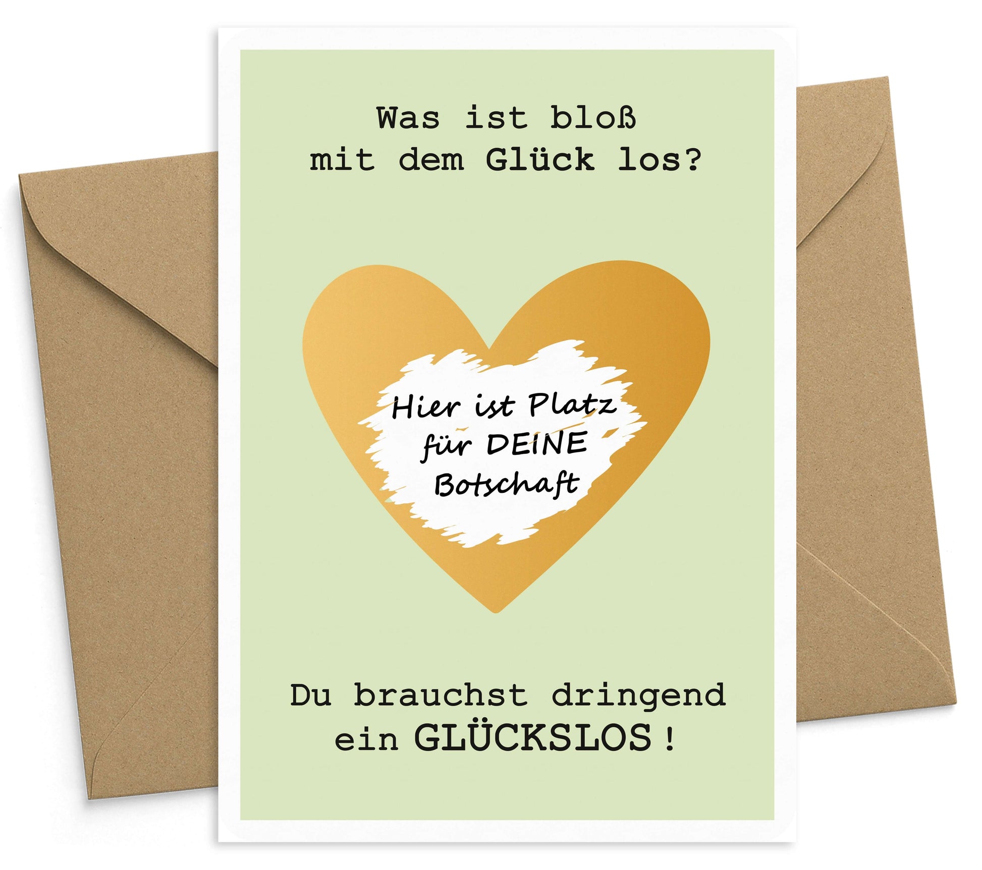 Rubbelkarte Glückslos mit Briefumschlag