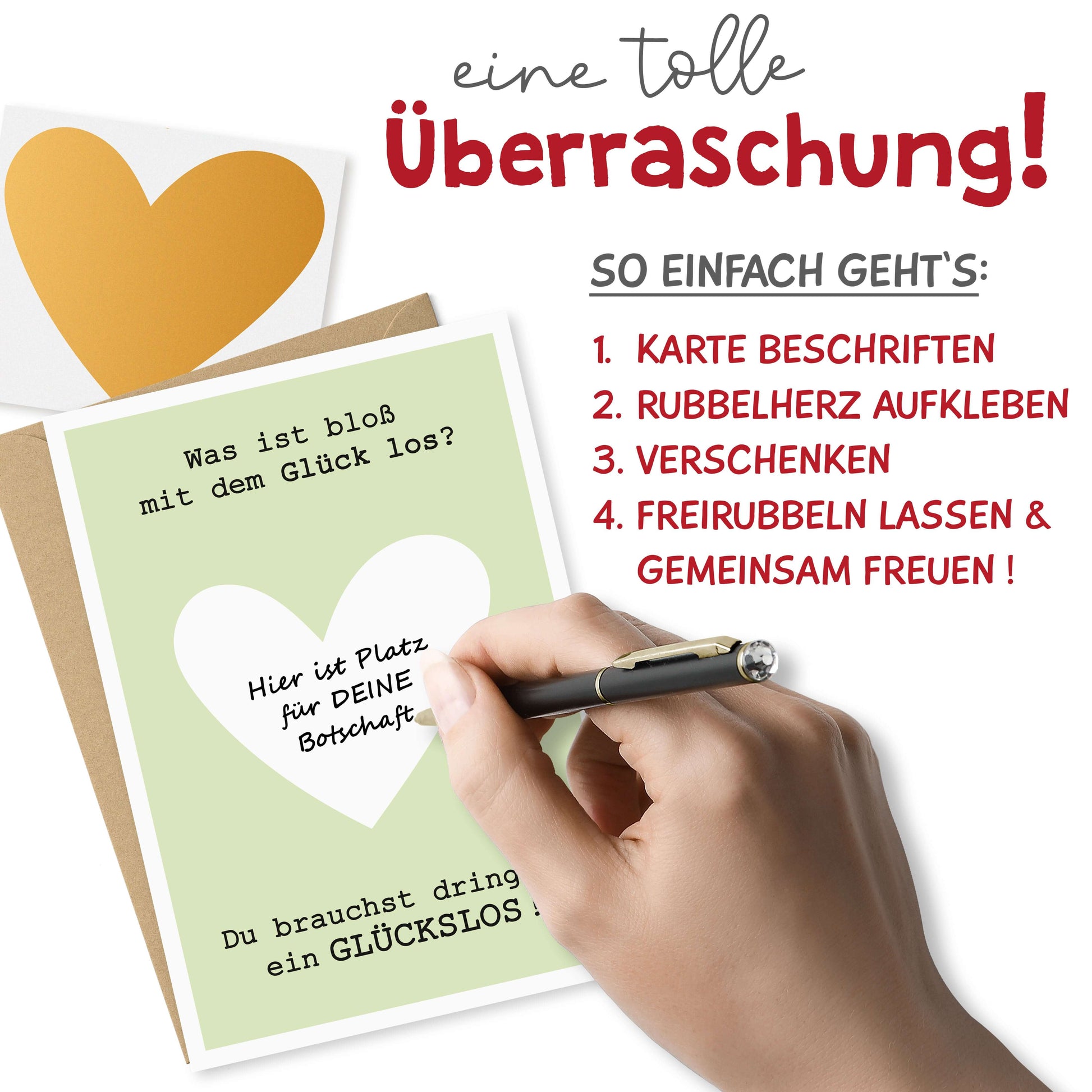 Rubbelkarte Glückslos Anwendung