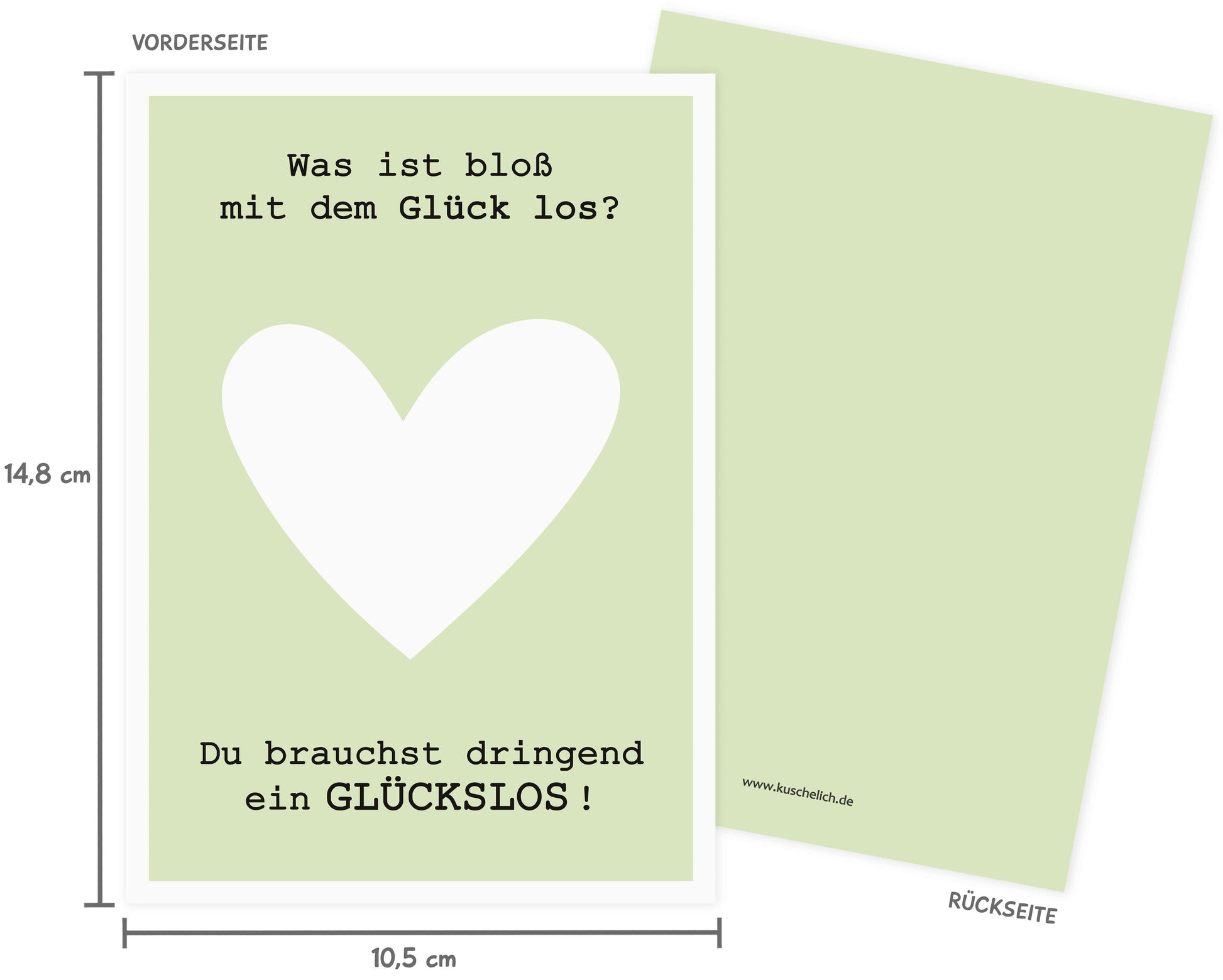 Rubbelkarte Glückslos Format DIN A6