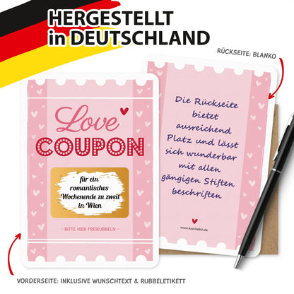 Personalisierbarer Rubbelgutschein "Love Coupon" 