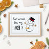 Lustige Poskarte Schneemann - blow my Nose