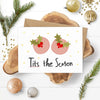 Witzige Weihnachtskarte "Tits the Season" - Ansicht vorne