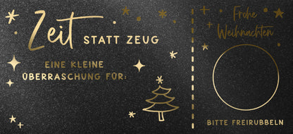 Personalisierter Rubbelgutschein Weihnachten – edle Folienkarte