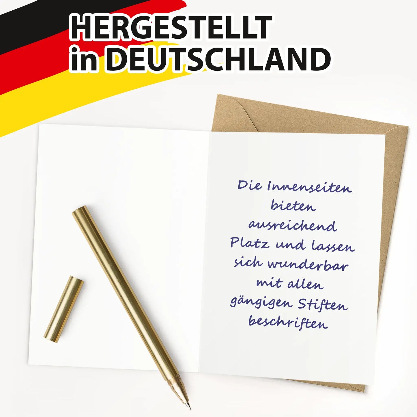 Dankeskarte mit beschreibbarer Innenseite – genug Platz für deine Botschaft