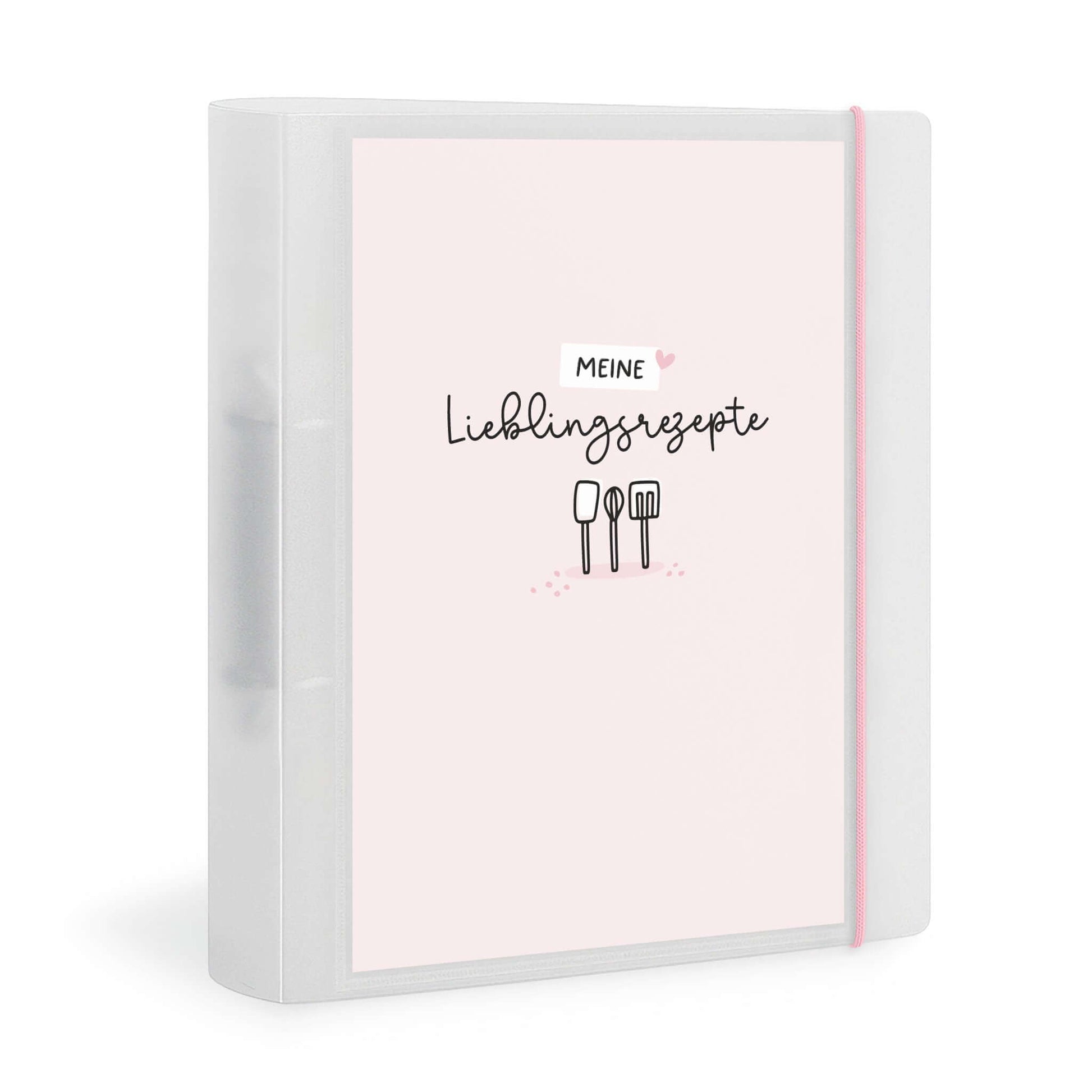 Vorderseite Flexibook A4 Design Meine Lieblingsrezepte Rosa