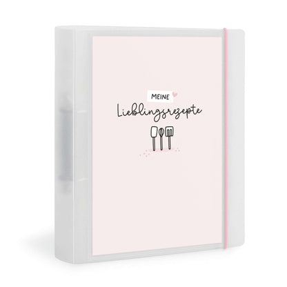Vorderseite Flexibook A4 Design Meine Lieblingsrezepte Rosa